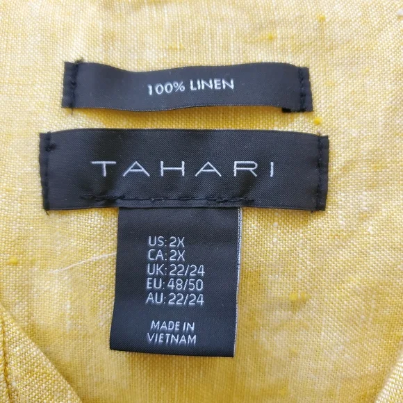 Tahari Sleeveless Half Button Front Dress. Size 2x - Picture 4 of 4